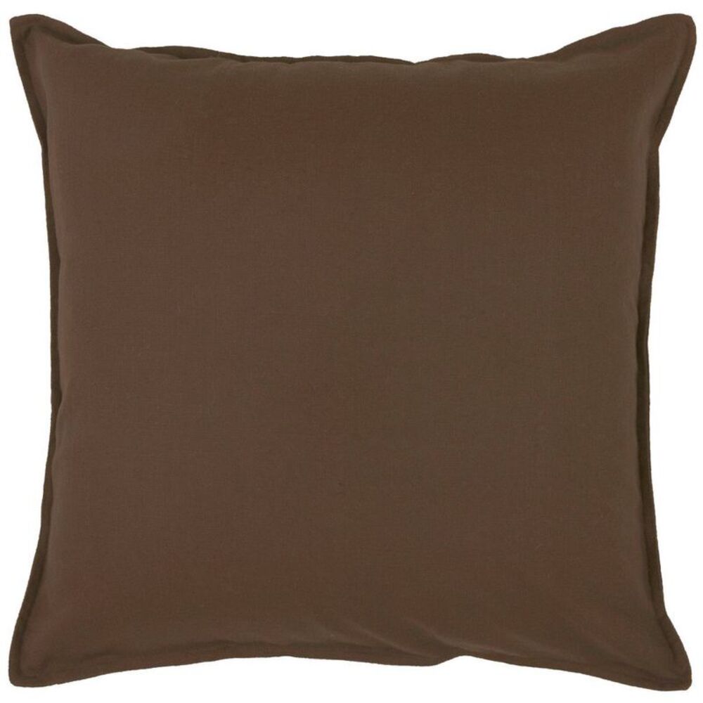 20"x20" Solid Brown Poly-Filled Decorative Indoor Throw Pillow